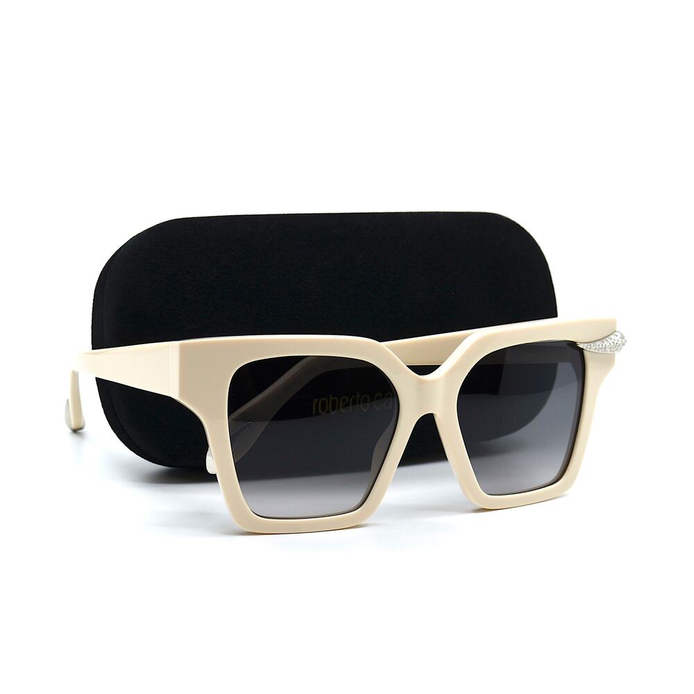 NEW ROBERTO CAVALLI SRC002S 09X7 IVORY GREY GRADIENT AUTHENTIC SUNGLASSES - Picture 4 of 12